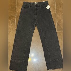 We The Free Risk Taker High rise Black Straight-Leg Jeans